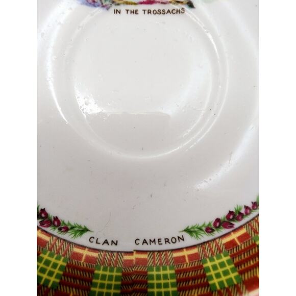 VTG Taylor & Kent Scottish Clan Cameron Lusterwear Tea Cup Saucer Bone China - Picture 13 of 16